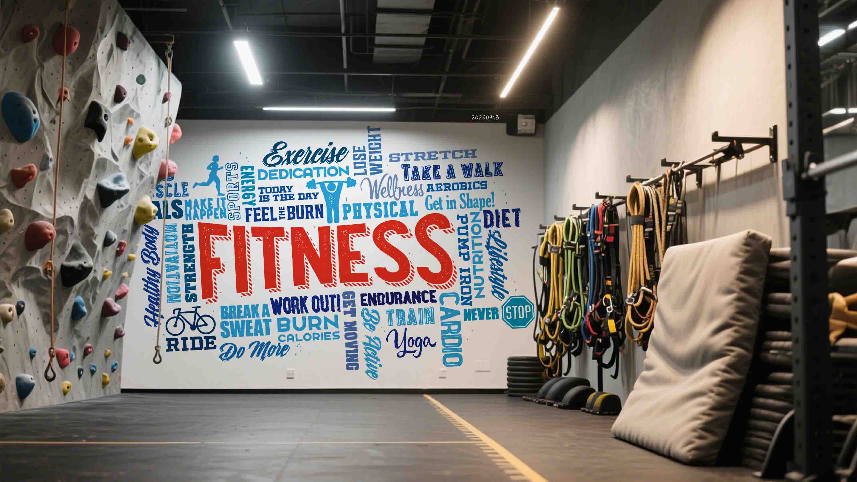 3D Gym Fitness Gymnasium Wall Mural Wallpaper 71