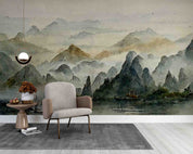 3D Watercolor Mountains Landscape Oil Painting Wallpaper Wall Mural Wall Decor Wall Art Wall Sticker Remoable Wallpaper LQH 33