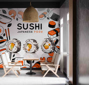 3D Japanese Restaurant Sushi Wall Mural Wallpaper GD 5489- Jess Art Decoration