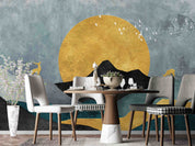 3D Abstract Mountains Sunrise Deer Wallpaper Wall Mural Wall Decor Wall Art Wall Sticker Remoable Wallpaper LQH 52