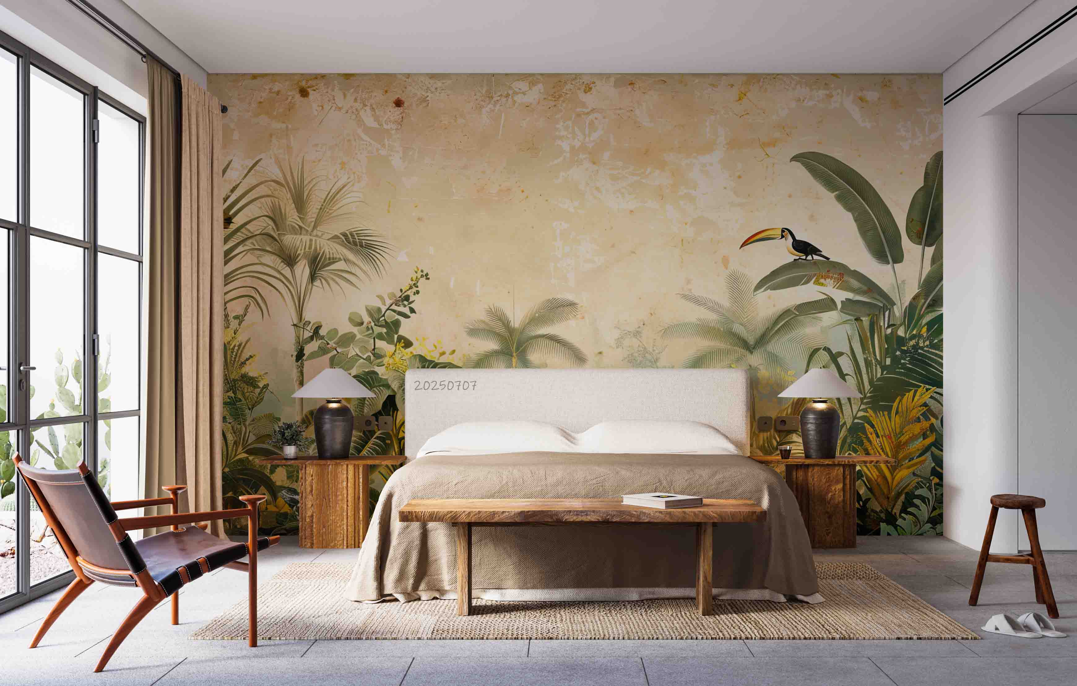 3D ropical Jungle Plants Palm Banana Wallpaper Wall Mural Wall Decor Wall Art Wall Sticker Remoable Wallpaper 36