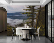 3D Scenery Forest Tree Fog Cloud Bluesky Wall Mural Wallpaper YXL 13- Jess Art Decoration