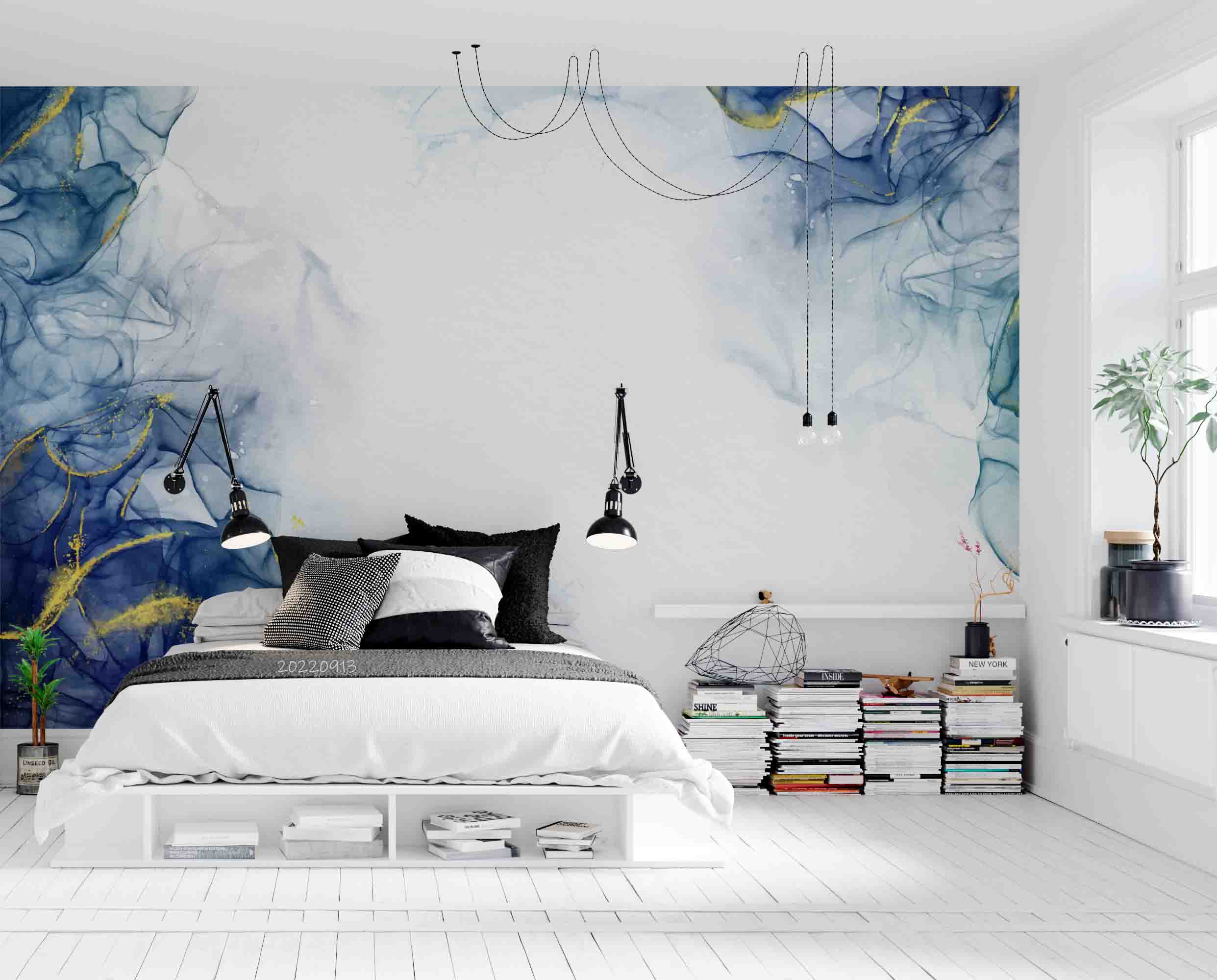 3D Watercolor Luxury Marble Texture Wall Mural Wallpaper GD 3506- Jess Art Decoration
