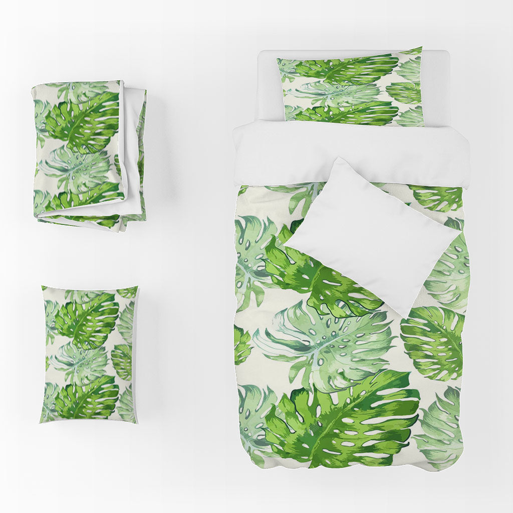 3D Selva Leaf Ellipse Green Quilt Cover Set Bedding Set Duvet Cover Pillowcase 1466