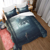 3D Tree Monster Grassland Person Quilt Cover Set Bedding Set Duvet Cover Pillowcases 1216