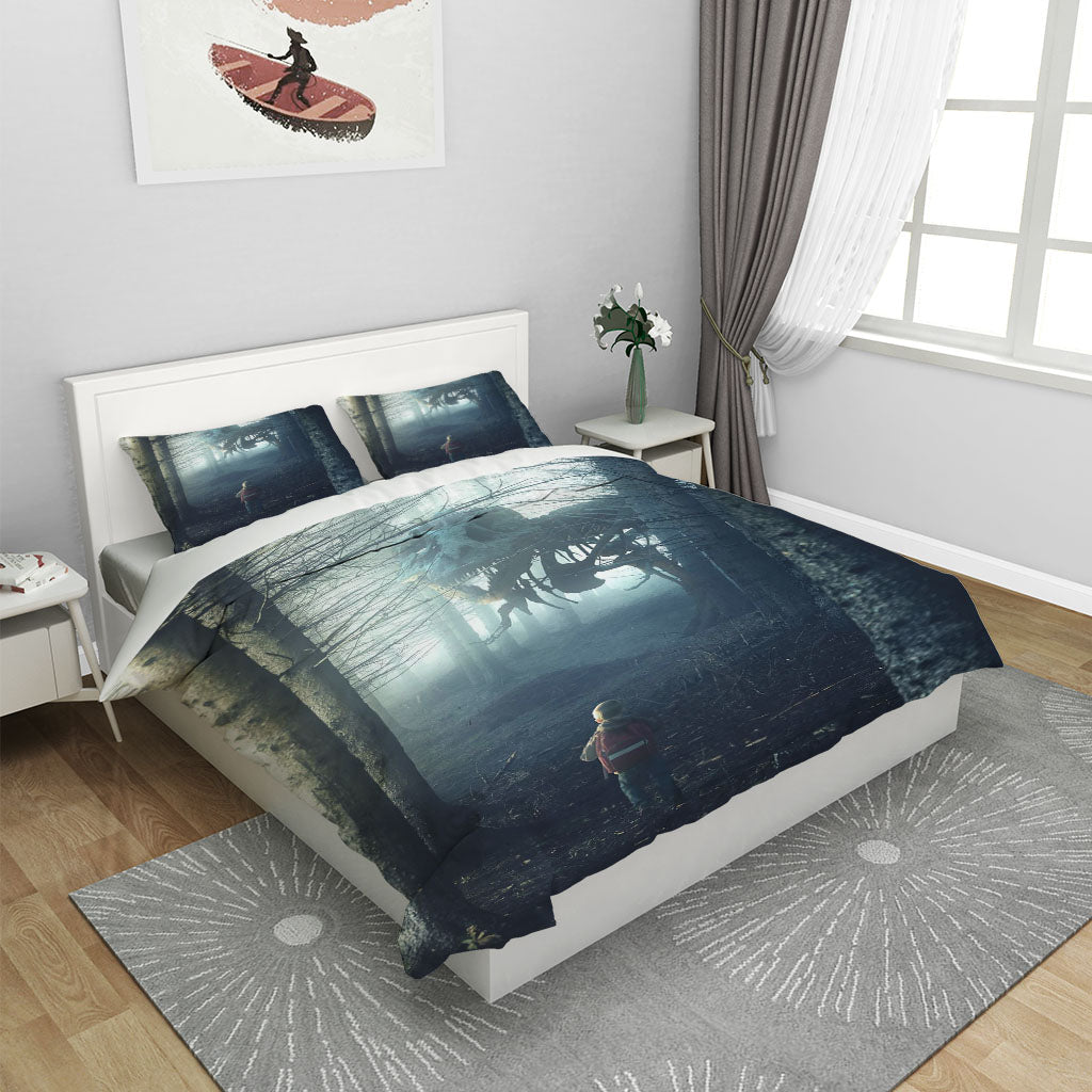 3D Tree Monster Grassland Person Quilt Cover Set Bedding Set Duvet Cover Pillowcases 1216
