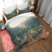 3D Person Floral Butterfly Light Quilt Cover Set Bedding Set Duvet Cover Pillowcases 1230