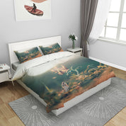 3D Person Floral Butterfly Light Quilt Cover Set Bedding Set Duvet Cover Pillowcases 1230