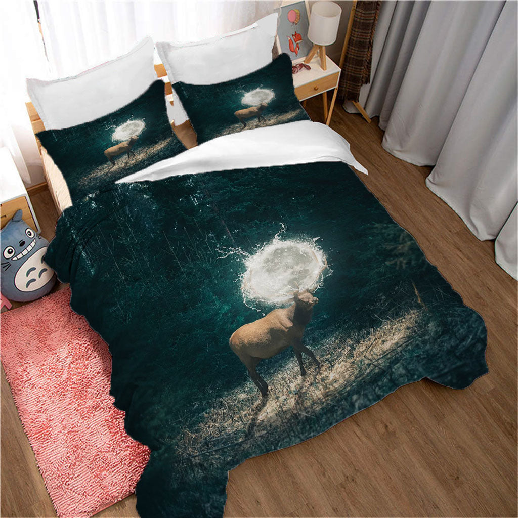 3D Forest Tree Rhinoceros The Earth Quilt Cover Set Bedding Set Duvet Cover Pillowcases 1231