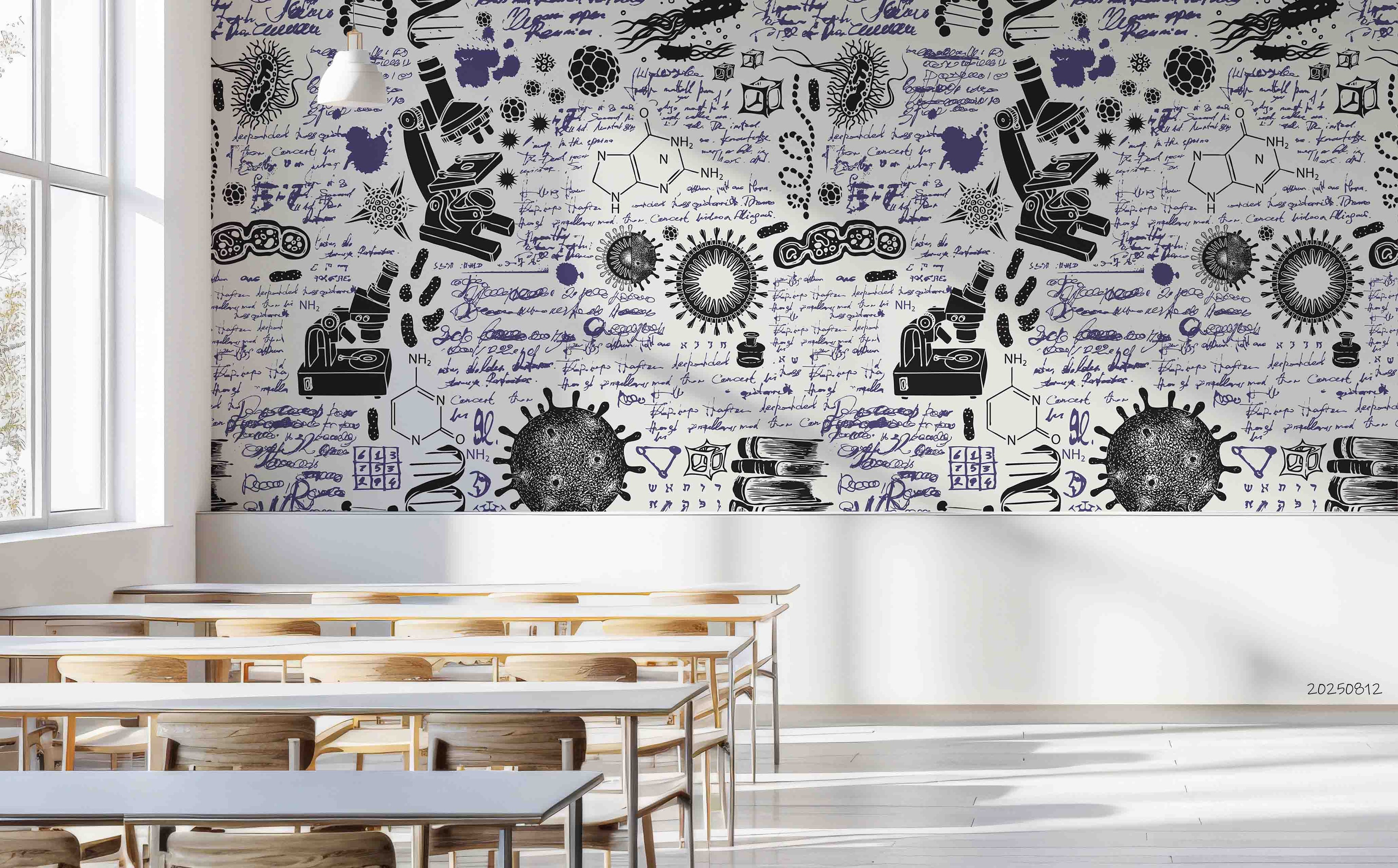3D School STEM Science Lab Classroom Teaching Aid Biology Wall Mural Wallpaper 8