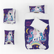 3D Unicorn Rainbow Letter Moon Star Quilt Cover Set Bedding Set Duvet Cover Pillowcases 1253