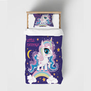 3D Unicorn Rainbow Letter Moon Star Quilt Cover Set Bedding Set Duvet Cover Pillowcases 1253