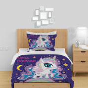 3D Unicorn Rainbow Letter Moon Star Quilt Cover Set Bedding Set Duvet Cover Pillowcases 1253