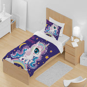 3D Unicorn Rainbow Letter Moon Star Quilt Cover Set Bedding Set Duvet Cover Pillowcases 1253