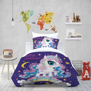 3D Unicorn Rainbow Letter Moon Star Quilt Cover Set Bedding Set Duvet Cover Pillowcases 1253