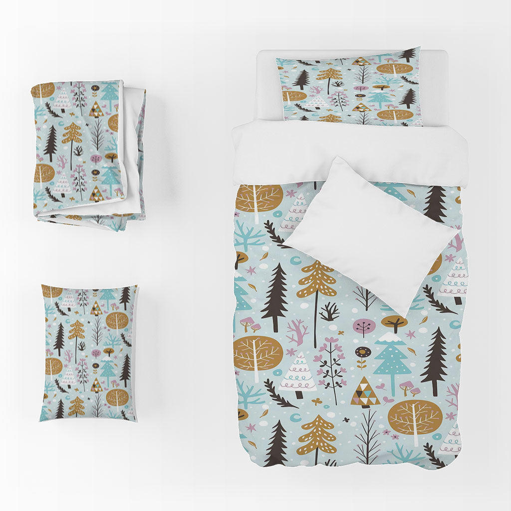 3D Tree Leaf Branch Triangle Mushroom Quilt Cover Set Bedding Set Duvet Cover Pillowcases 1258