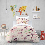 3D Woman Floral Leaf Pink Quilt Cover Set Bedding Set Duvet Cover Pillowcases 1261