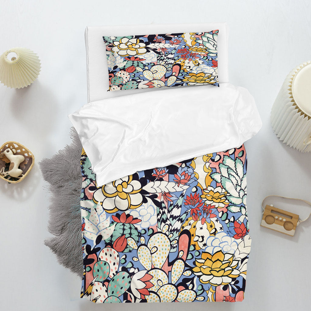 3D Floral Cactus Branch Quilt Cover Set Bedding Set Duvet Cover Pillowcases 1266