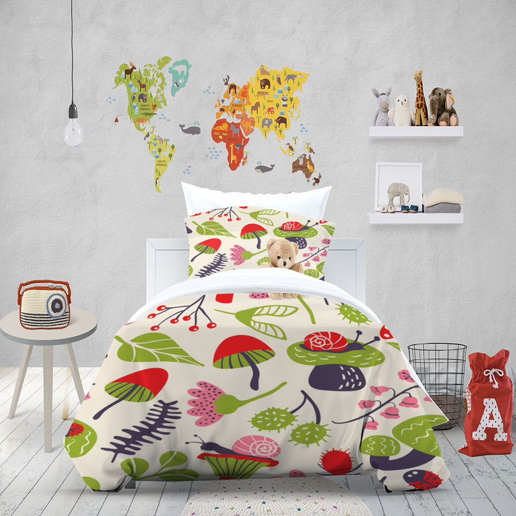 3D Floral Cactus Leaf Snail Quilt Cover Set Bedding Set Duvet Cover Pillowcases 1267