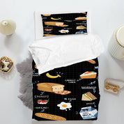 3D Cake Bread Milk Strawberry Quilt Cover Set Bedding Set Duvet Cover Pillowcases 1274