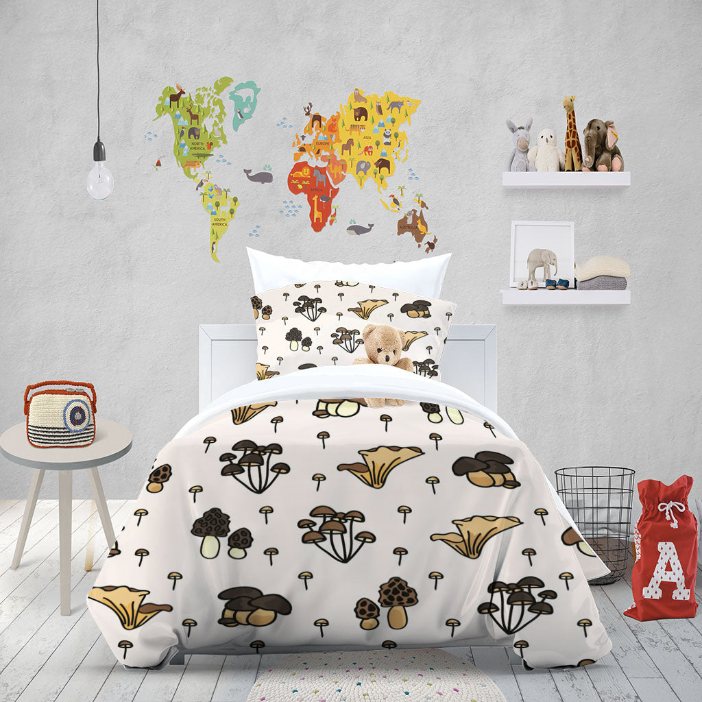 3D Mushroom Black Fungus Quilt Cover Set Bedding Set Duvet Cover Pillowcases 1276
