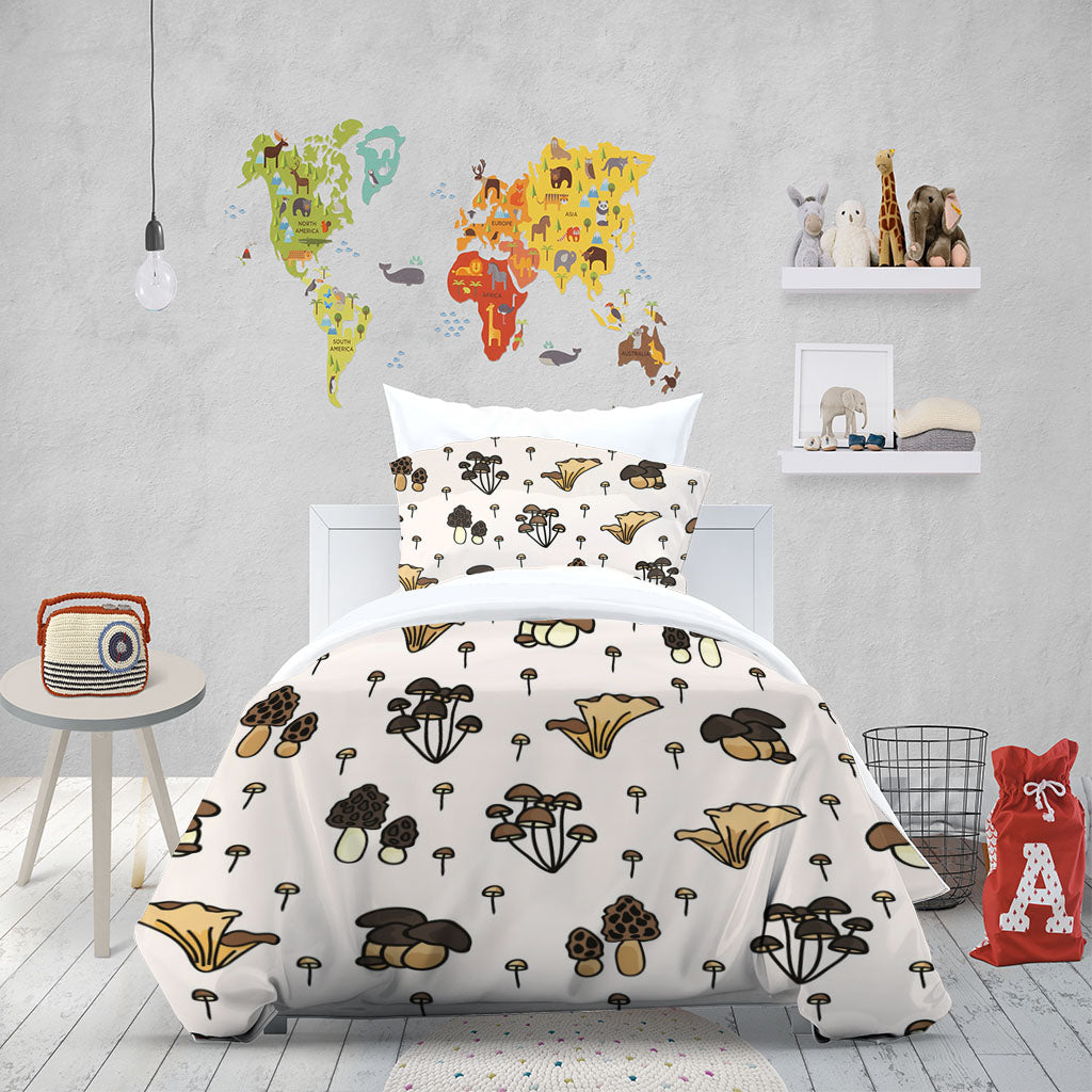 3D Mushroom Black Fungus Quilt Cover Set Bedding Set Duvet Cover Pillowcases 1276