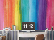Rainbow Colors Background Contemporary Wallpaper contemporary street art wall mural for creative room or feature wall - view 