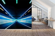 3D Traffic Tunnel Lighting Wall Mural Wallpaper GD 3123- Jess Art Decoration