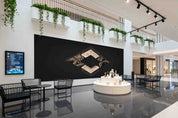 3D Retail Shop Store Market Trade Geometric Wall Mural Wallpaper 17