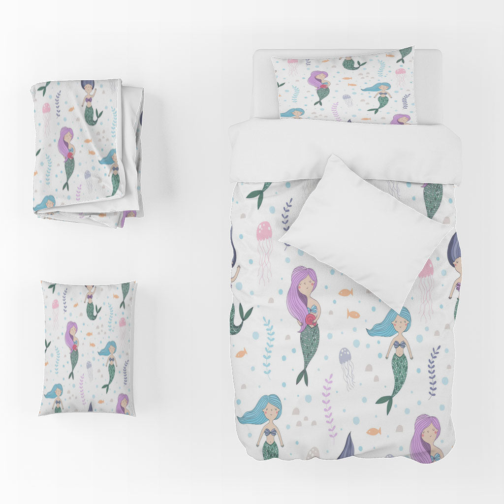 3D Mermaid Fish Aquatic Plant Quilt Cover Set Bedding Set Duvet Cover Pillowcases 1301