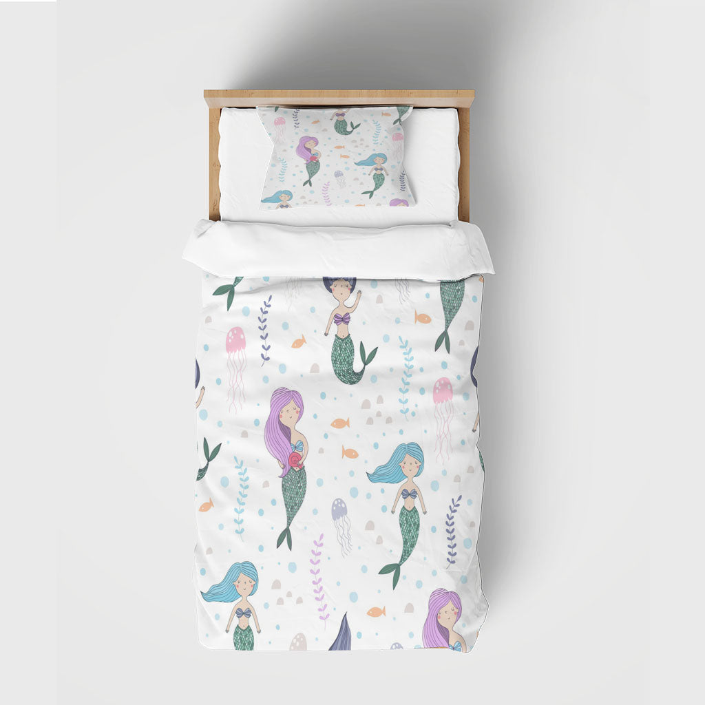 3D Mermaid Fish Aquatic Plant Quilt Cover Set Bedding Set Duvet Cover Pillowcases 1301