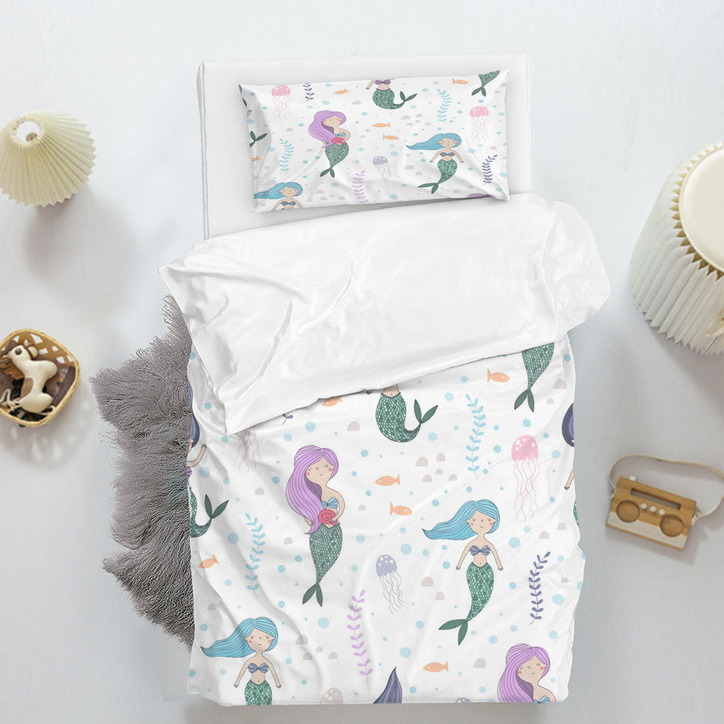3D Mermaid Fish Aquatic Plant Quilt Cover Set Bedding Set Duvet Cover Pillowcases 1301