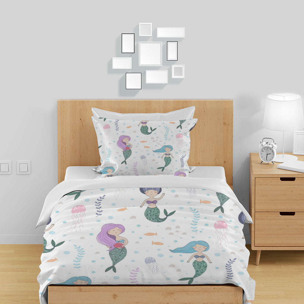 3D Mermaid Fish Aquatic Plant Quilt Cover Set Bedding Set Duvet Cover Pillowcases 1301