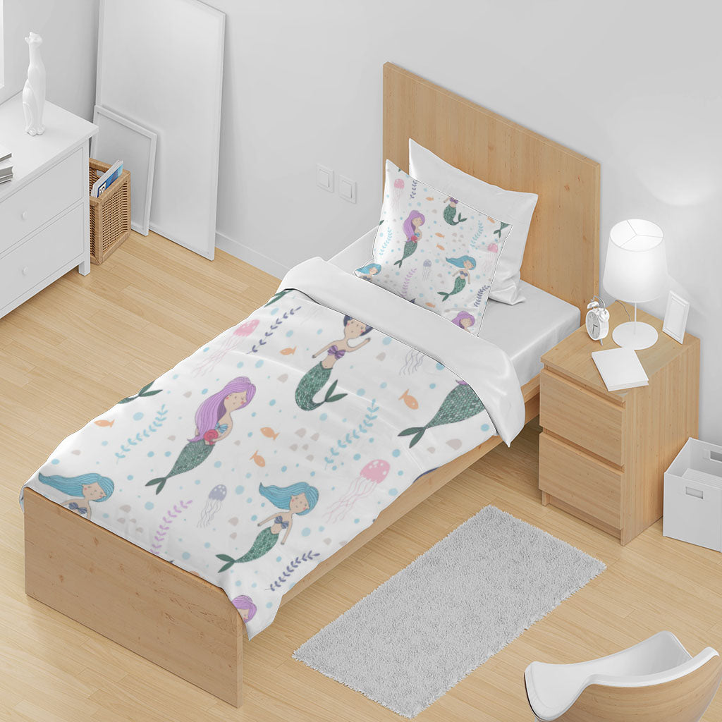 3D Mermaid Fish Aquatic Plant Quilt Cover Set Bedding Set Duvet Cover Pillowcases 1301