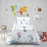3D Mermaid Fish Aquatic Plant Quilt Cover Set Bedding Set Duvet Cover Pillowcases 1301