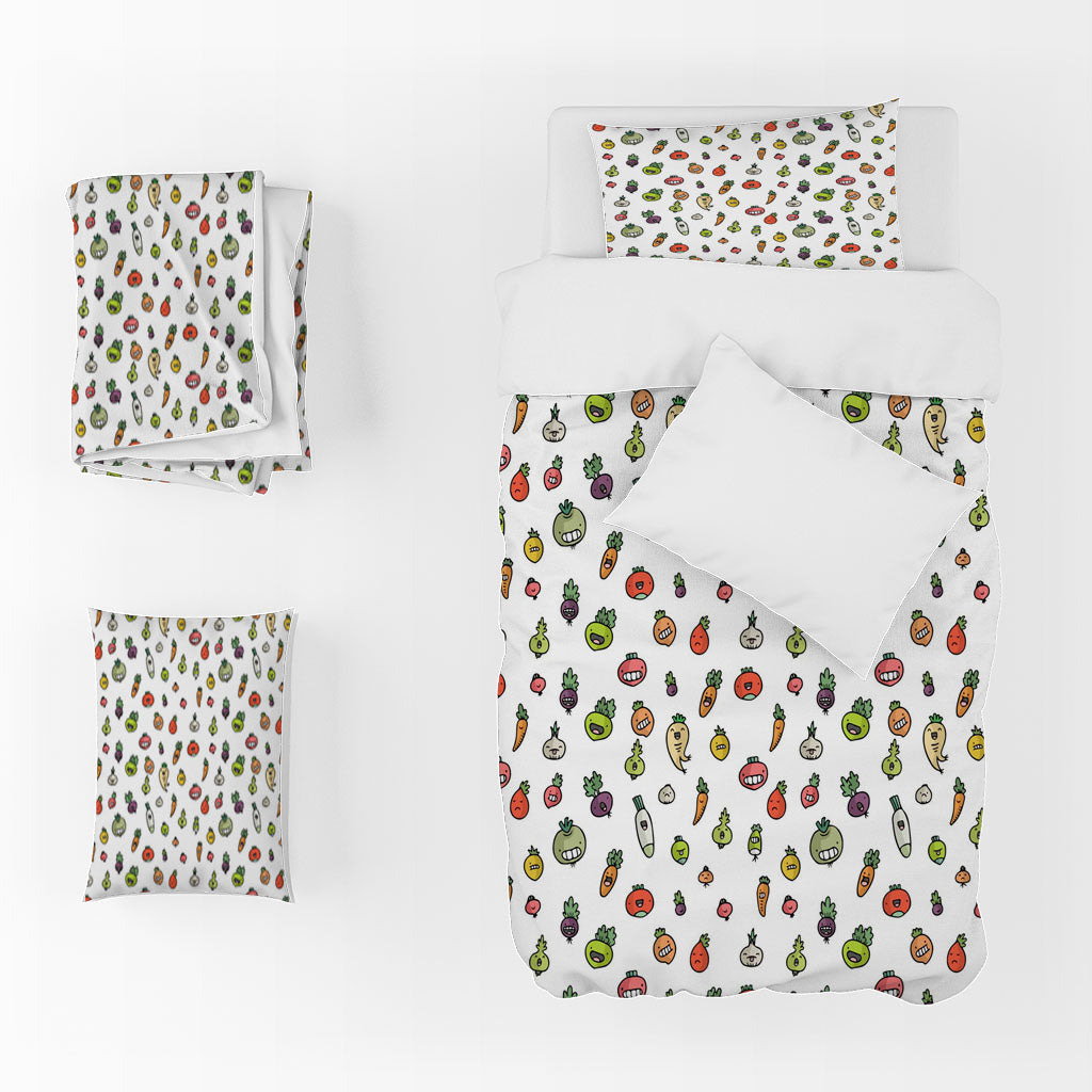 3D Radish Carrot Mooli Green Turnip Quilt Cover Set Bedding Set Duvet Cover Pillowcases 1306