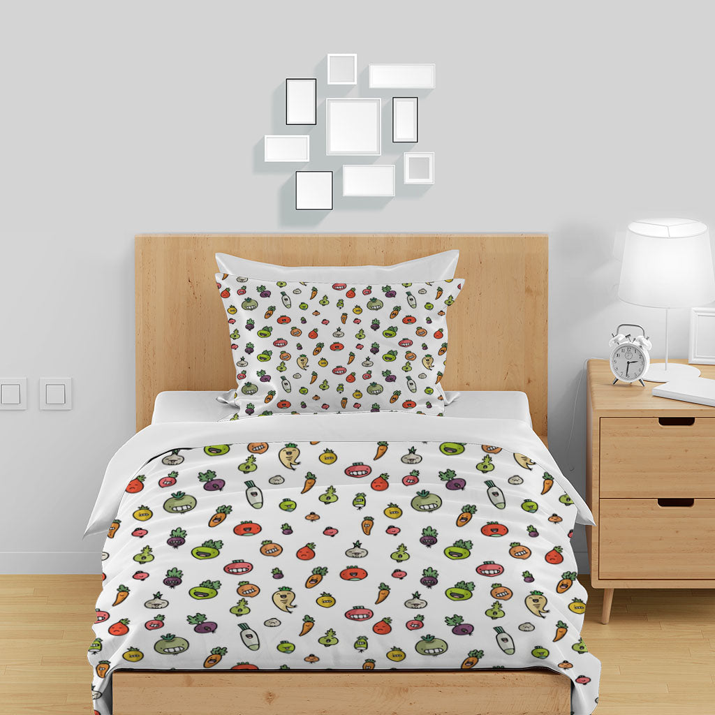 3D Radish Carrot Mooli Green Turnip Quilt Cover Set Bedding Set Duvet Cover Pillowcases 1306