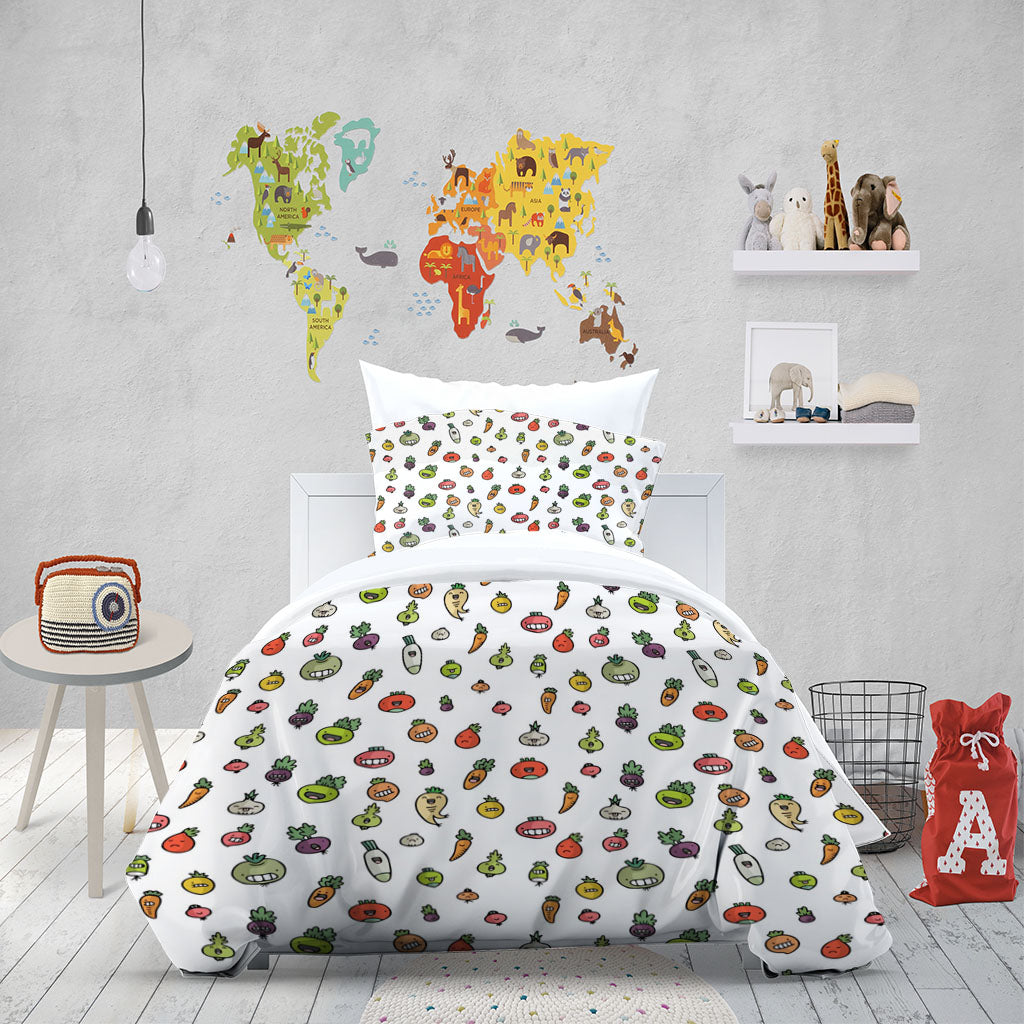 3D Radish Carrot Mooli Green Turnip Quilt Cover Set Bedding Set Duvet Cover Pillowcases 1306