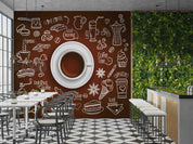 3D Doodle Style Coffee Drink Icon Set Coffee Cup Wall Mural Wallpaper GD 5533- Jess Art Decoration