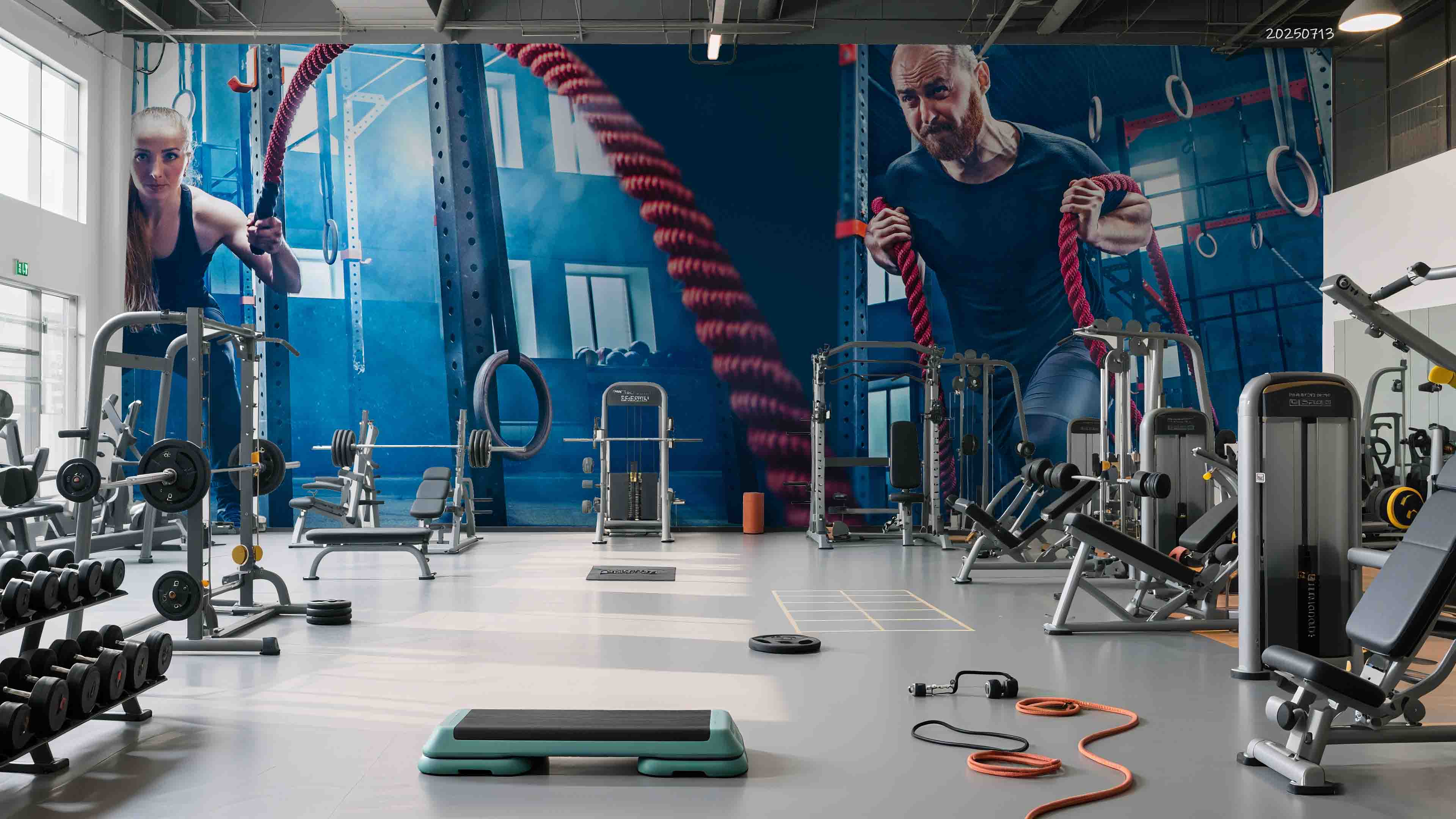 3D Gym Fitness Gymnasium Wall Mural Wallpaper 38