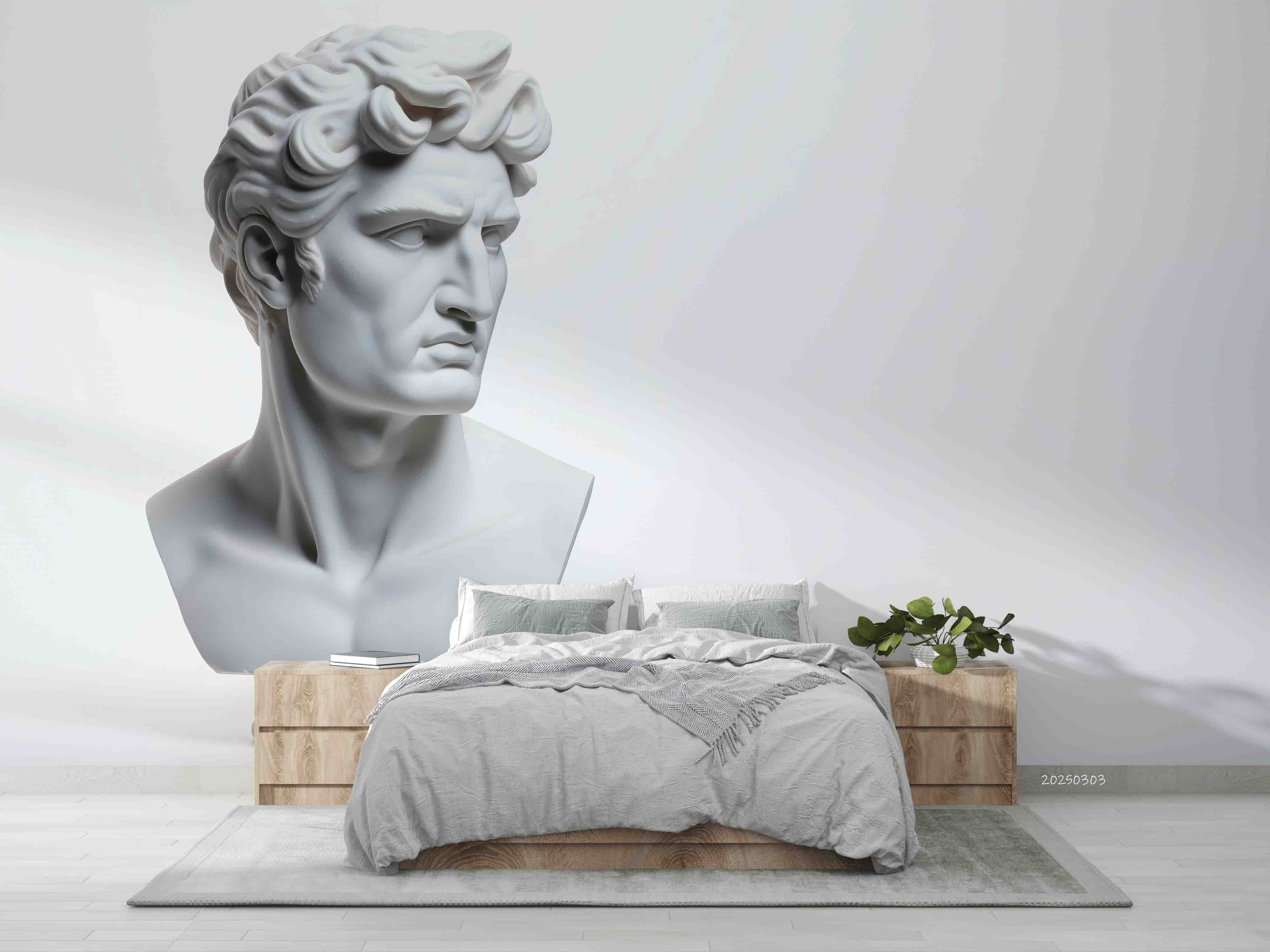 3D Art Sculpture Background Wallpaper Wall Mural Wall Decor Wall Art Wall Sticker Remoable Wallpaper LQH