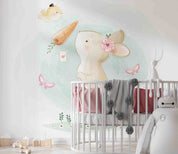 3D Cartoon Animal Rabbit Carrot Kids Wallpaper Wall Mural Wall Decor Wall Art Wall Sticker Remoable Wallpaper