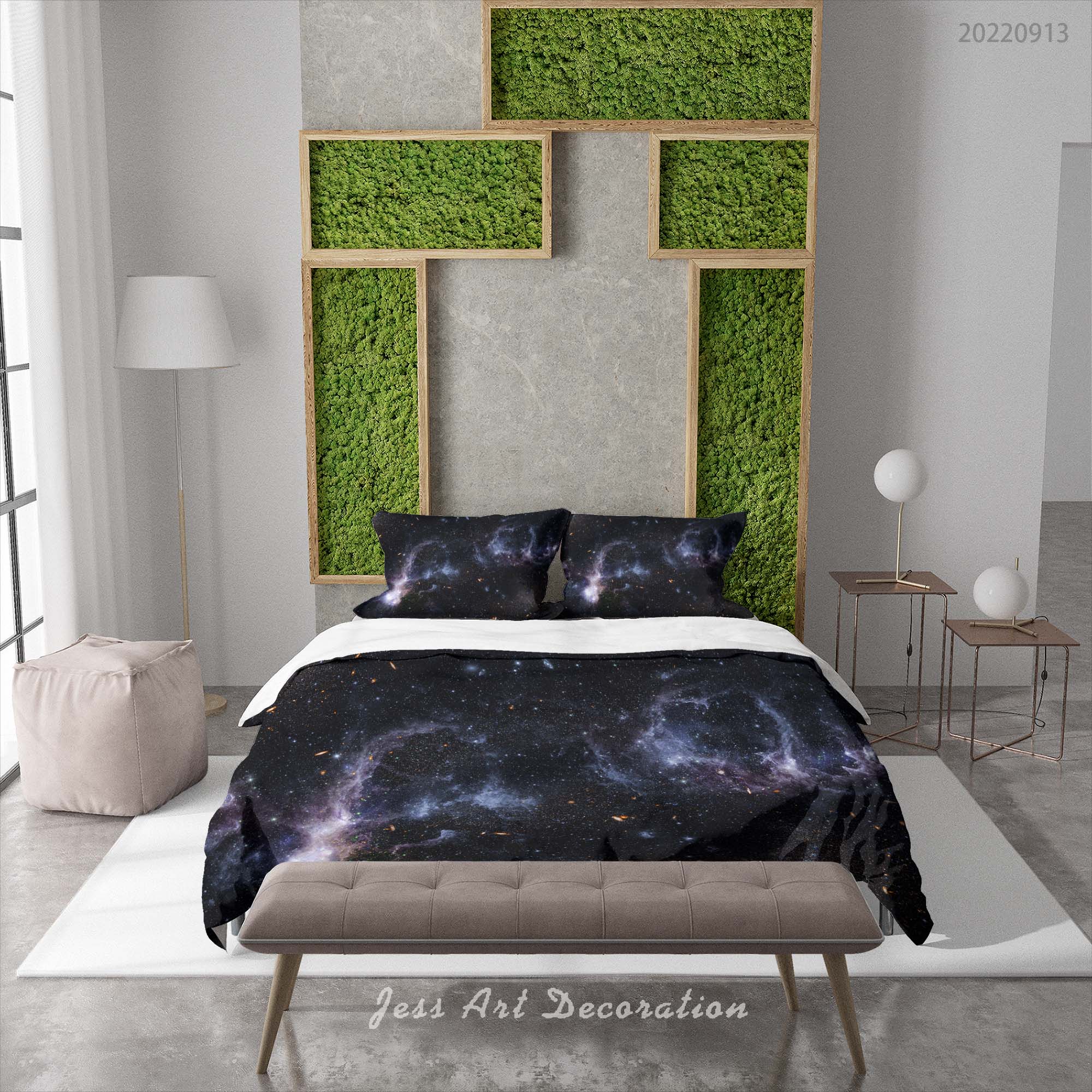 3D Starry Sky Star Ripple Quilt Cover Set Bedding Set Duvet Cover Pillowcase 121