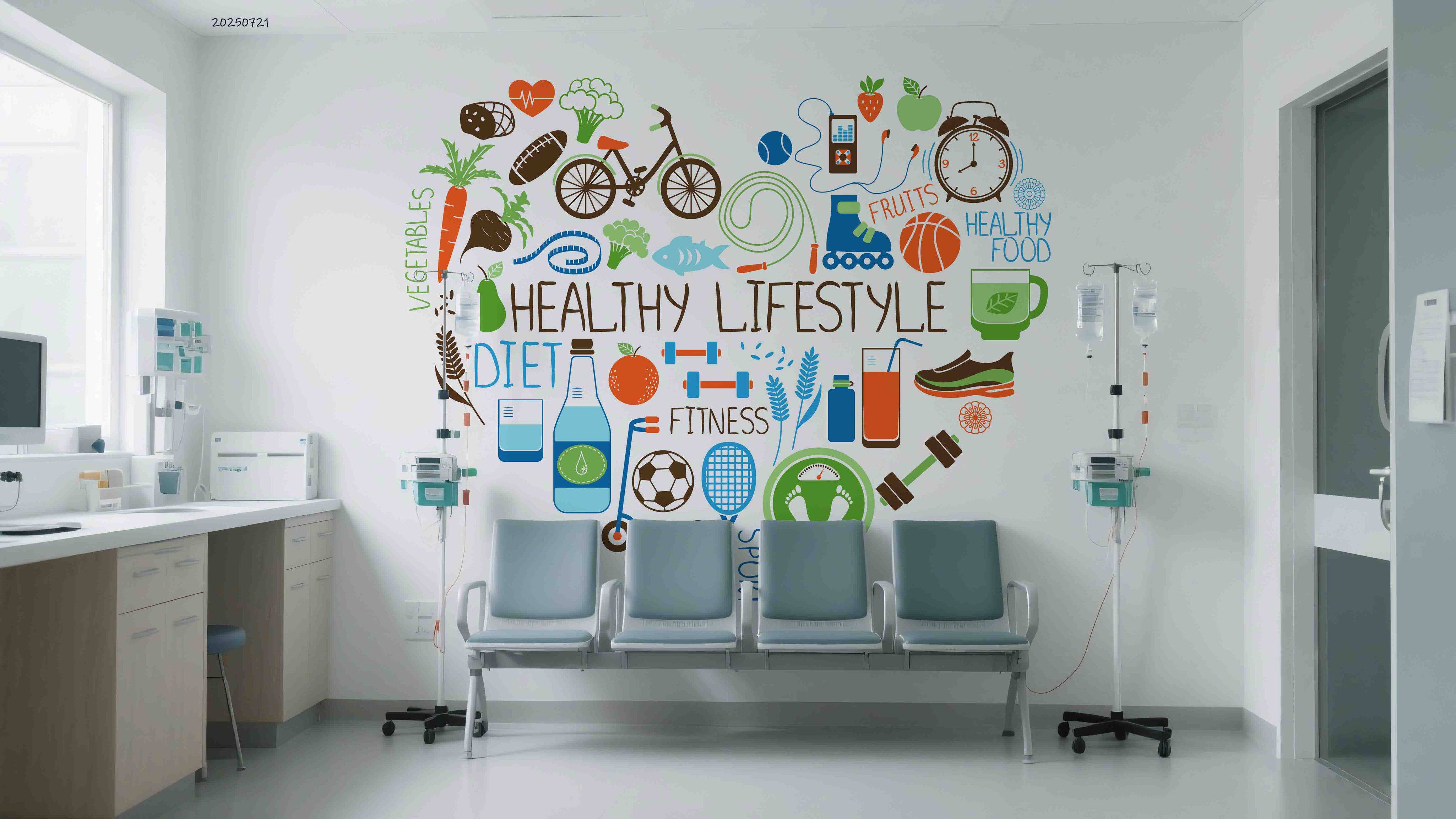 3D Clinic Hospital Rehabilitation Center Medical Healthcare Wall Mural Wallpaper 18