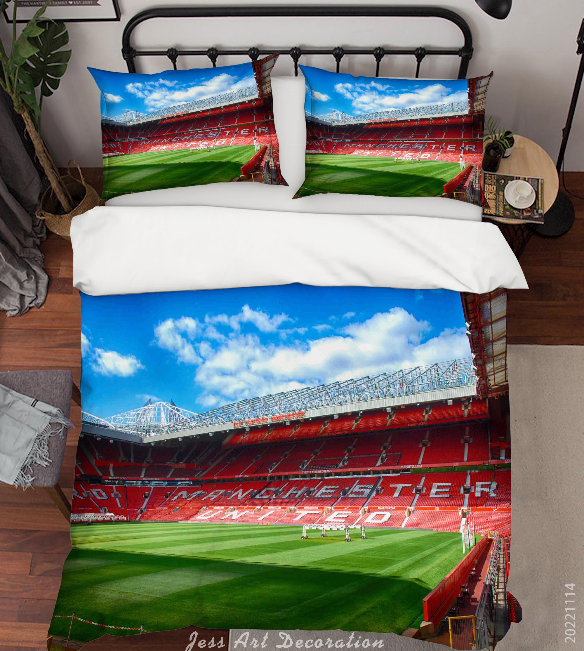 3D Manchester United Football Club Cloud Sky Quilt Cover Set Bedding Set Duvet Cover Pillowcase 928