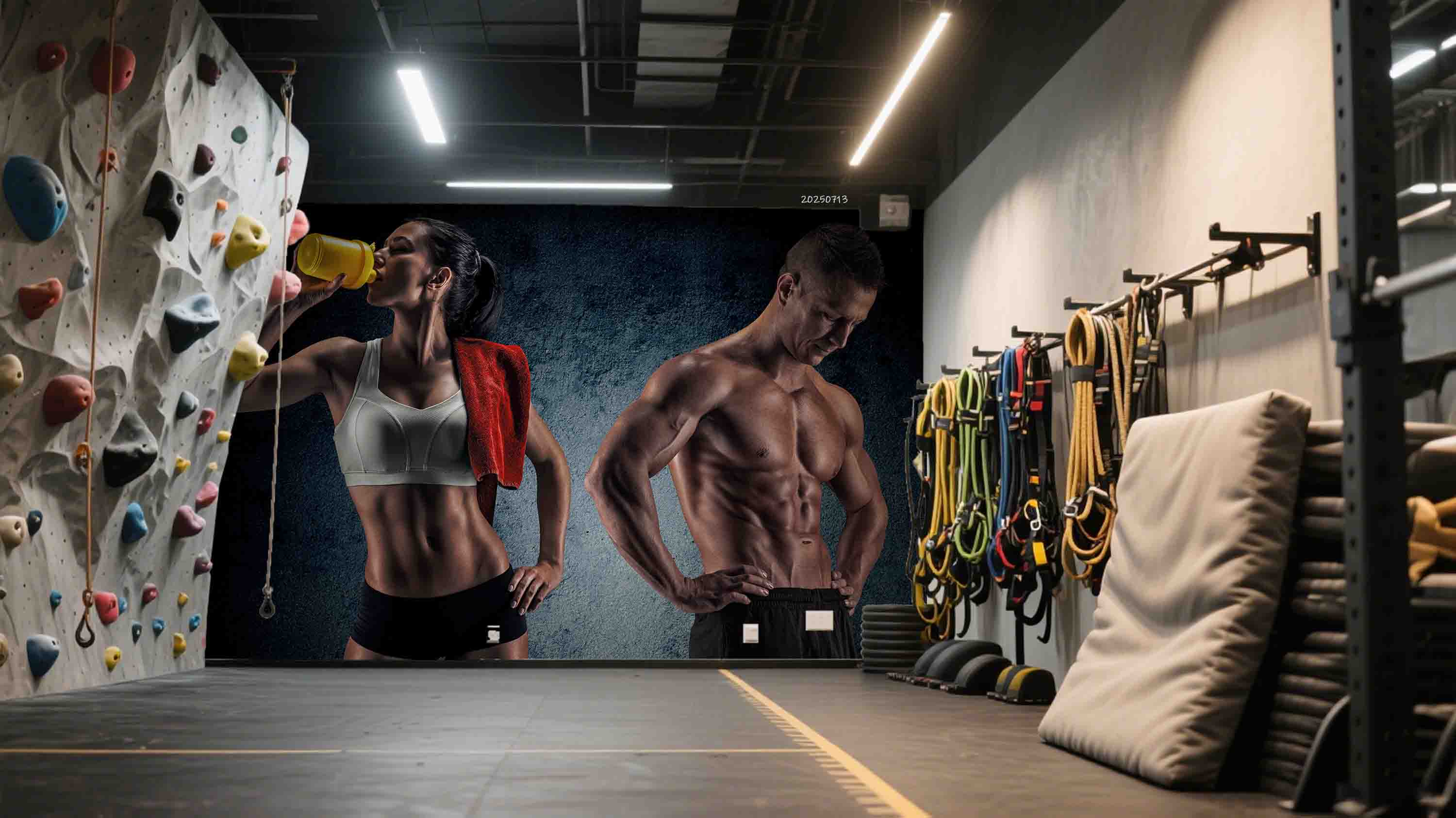 3D Gym Fitness Gymnasium Wall Mural Wallpaper 70