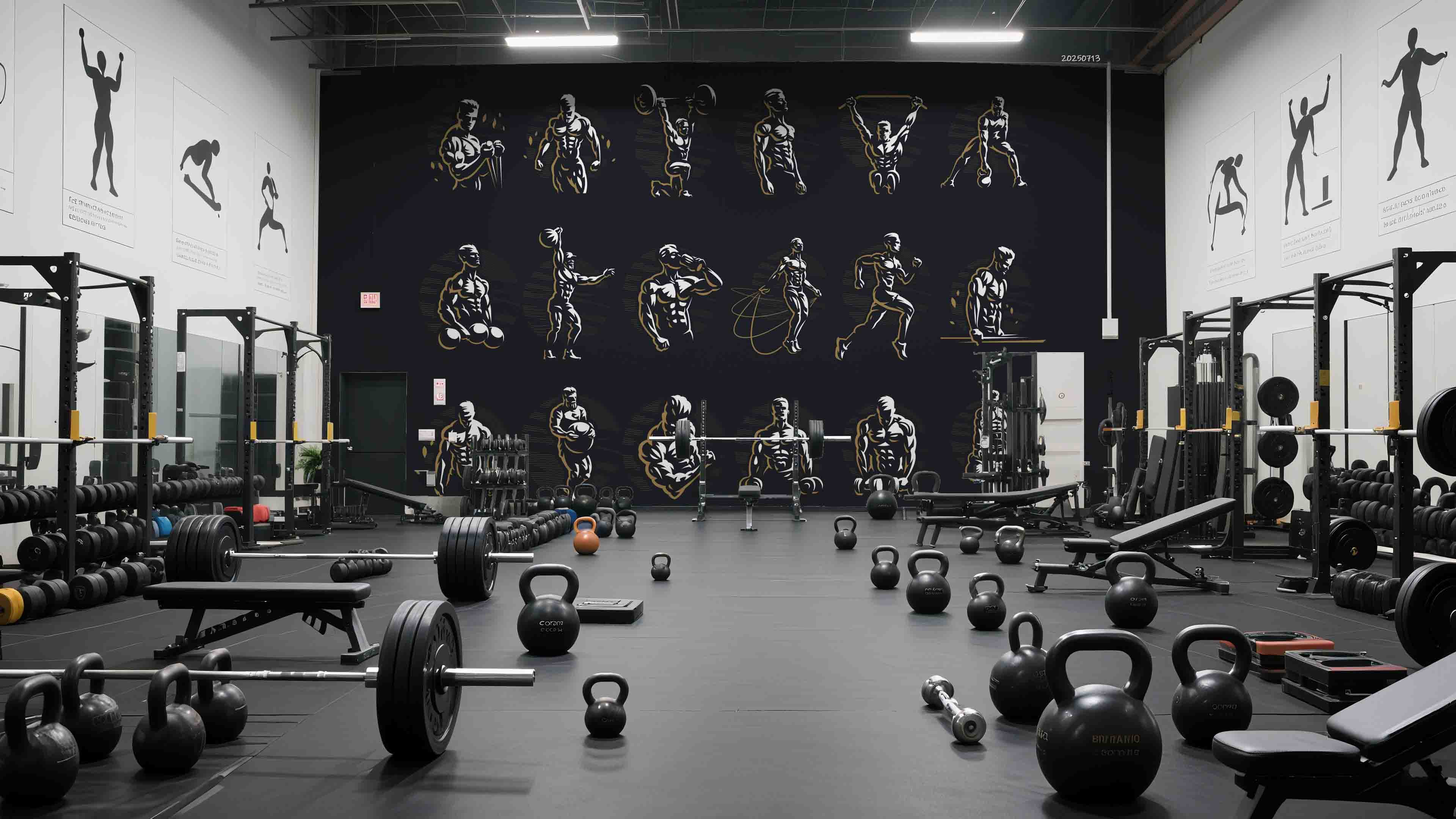 3D Gym Fitness Gymnasium Dumbbell Wall Mural Wallpaper 24