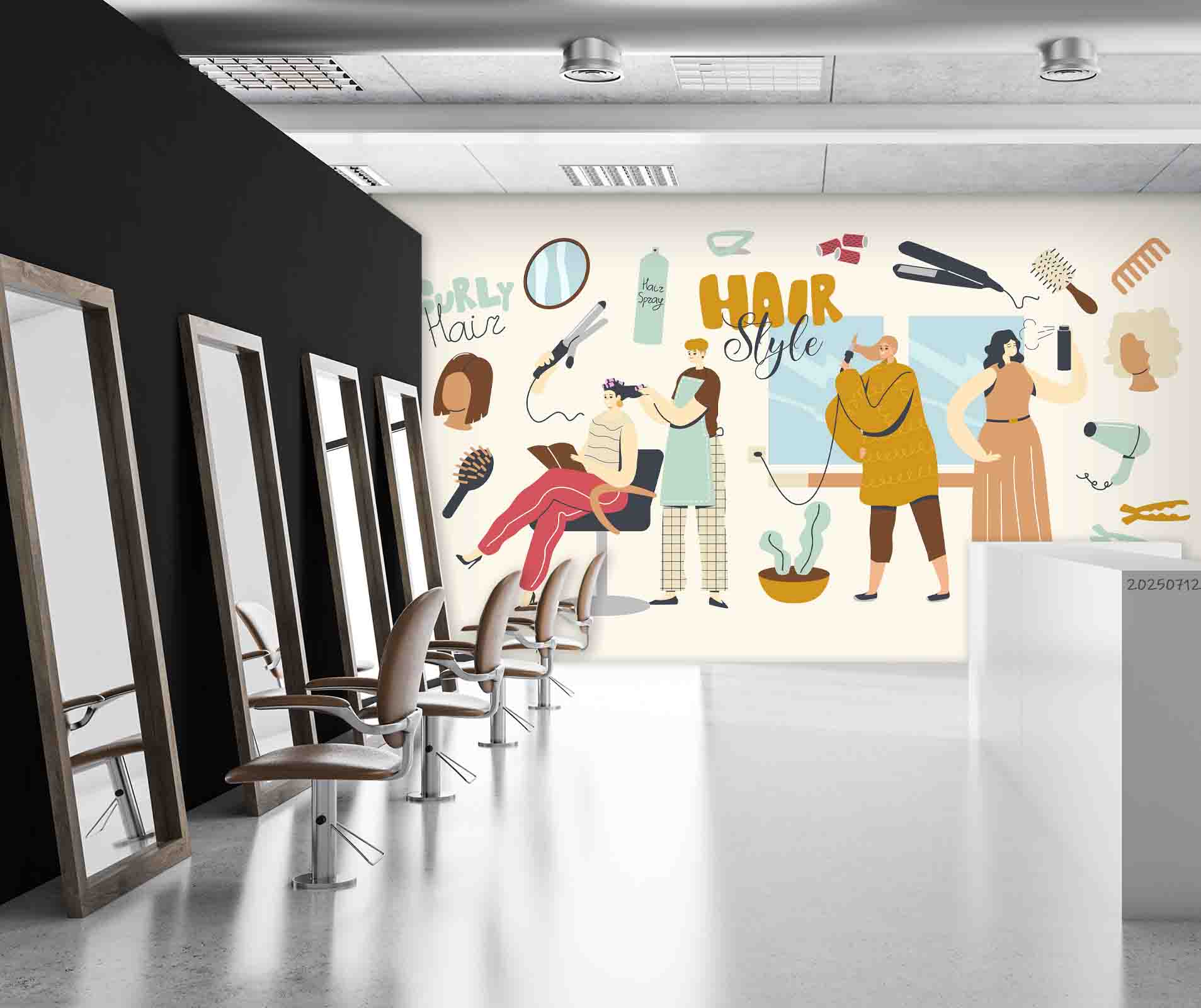 3D Salon Shop Beauty Salon Barber Shop Wall Mural Wallpaper 45