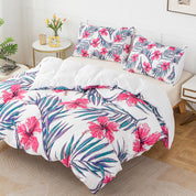 3D Floral Leaves Pattern Quilt Cover Set Bedding Set Duvet Cover Pillowcases 589- Jess Art Decoration