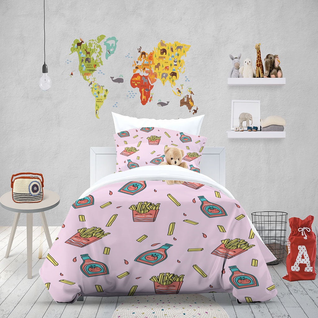 3D Chips Ketchup Chili Quilt Cover Set Bedding Set Duvet Cover Pillowcases 1309